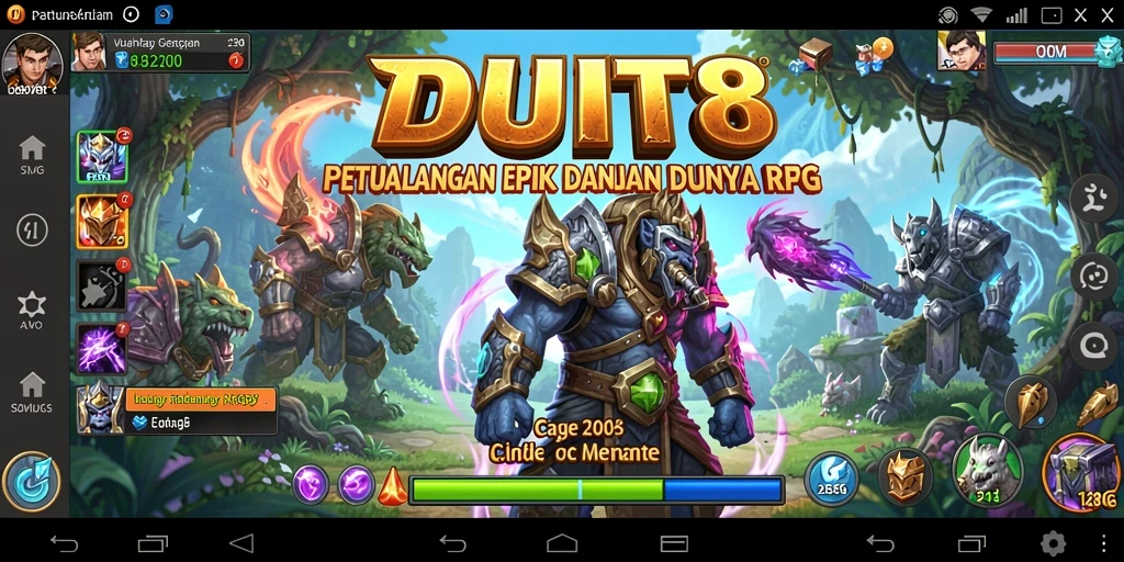 Screenshot gameplay DUIT8 menampilkan aksi seru dalam petualangan RPG.