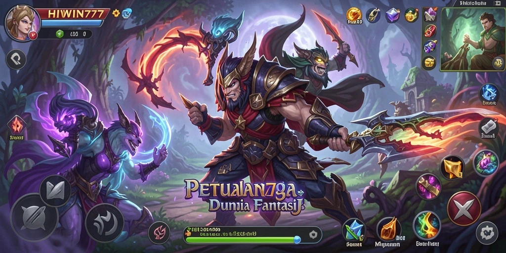 Tampilan gameplay petualangan yang menegangkan dalam HIWIN777.