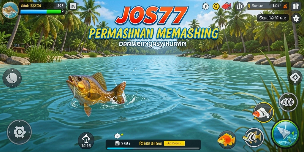 Screenshot JOS77 menampilkan gameplay memancing yang seru dan visual yang menakjubkan.