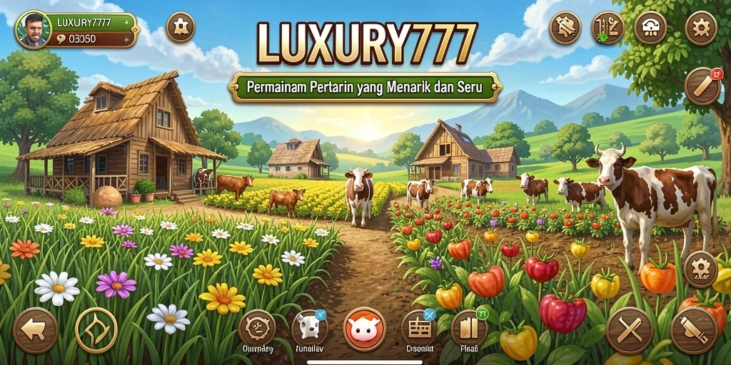 Tampilan gameplay LUXURY777 yang memikat dalam dunia pertanian.