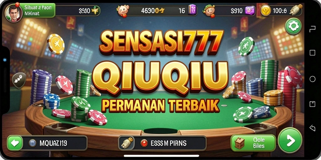 Screenshot SENSASI777 menampilkan pengalaman gameplay QiuQiu yang seru dan mengasyikkan.