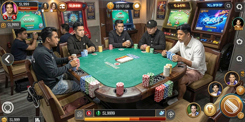Tampilan gameplay QiuQiu yang seru dan menantang.